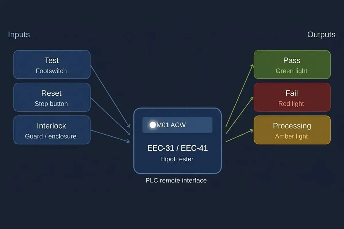 PLC Control for Hipot Testers – How Remote Control Improves Production Line Testing